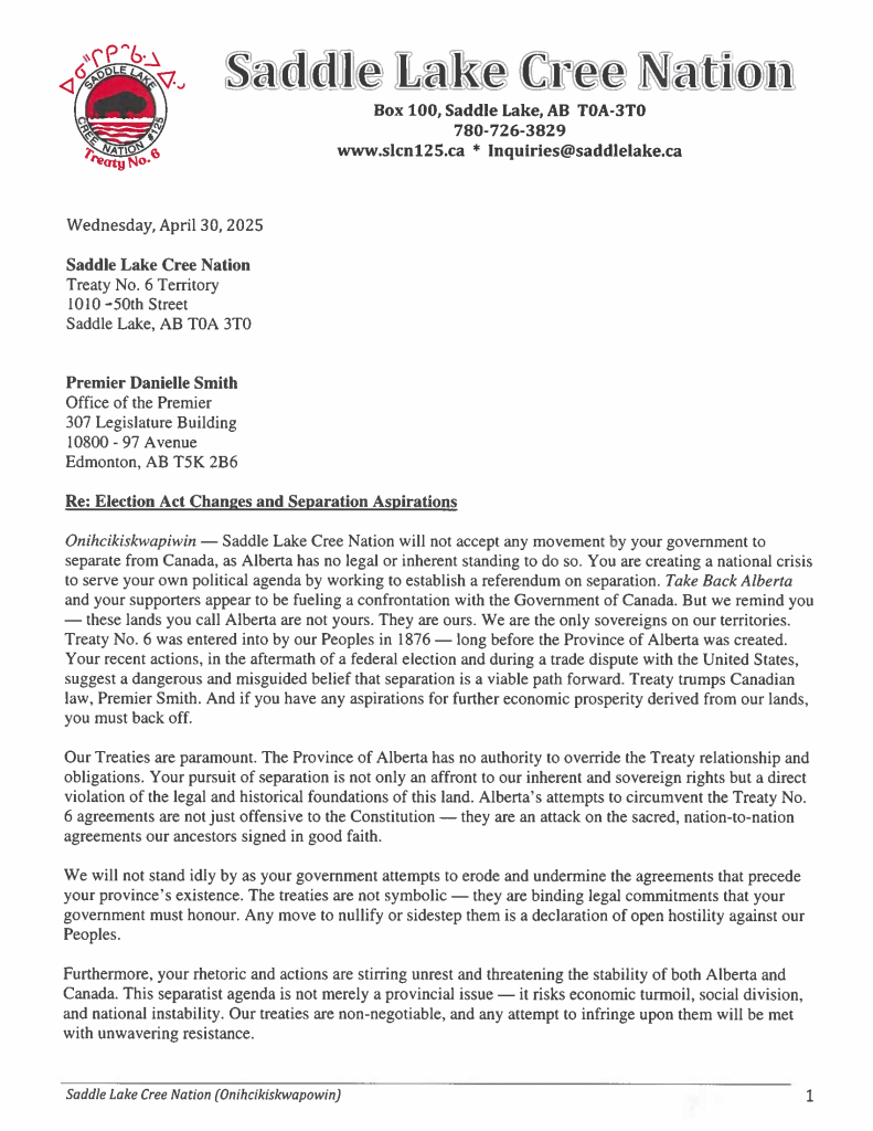Alberta Separation – SLCN Response
