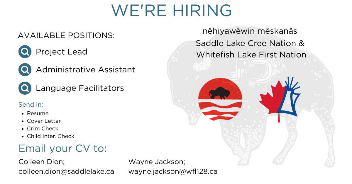 Join the nêhiyawêwin mêskanâs Team – We’re Hiring!